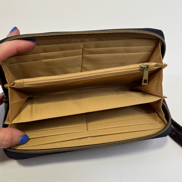 Travelon Ladies Zip Security Card Holder NWT navy floral - Picture 7 of 11